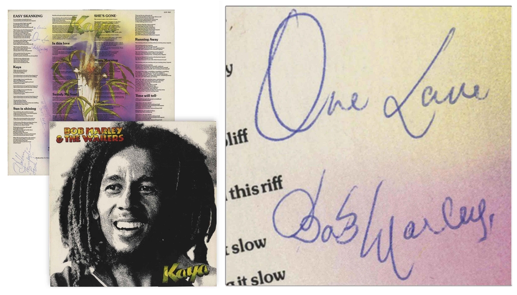 Bob Marley Signed ''Kaya'' Album -- Signed ''One Love / Bob Marley'' -- With Roger Epperson COA